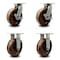 Service Caster 12 Inch Heavy Duty High Temp Phenolic Swivel Caster Brakes 2 Rigid SCC, 2PK SCC-KP92S1230-PHRHT-SLB-2-R-2 - alternate 1